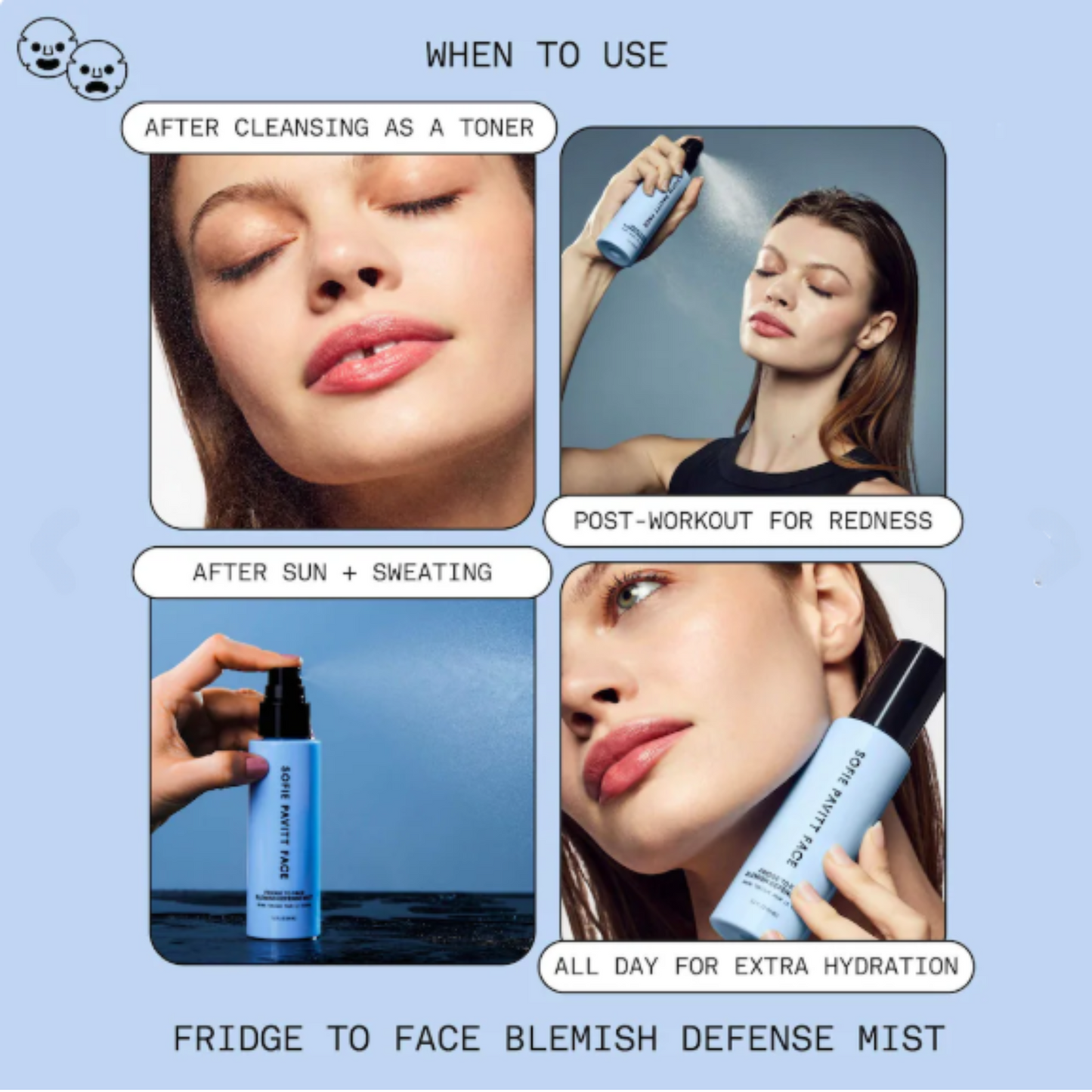 SOFIE PAVITT FACE - Fridge to Face Blemish Defense Cooling Mist