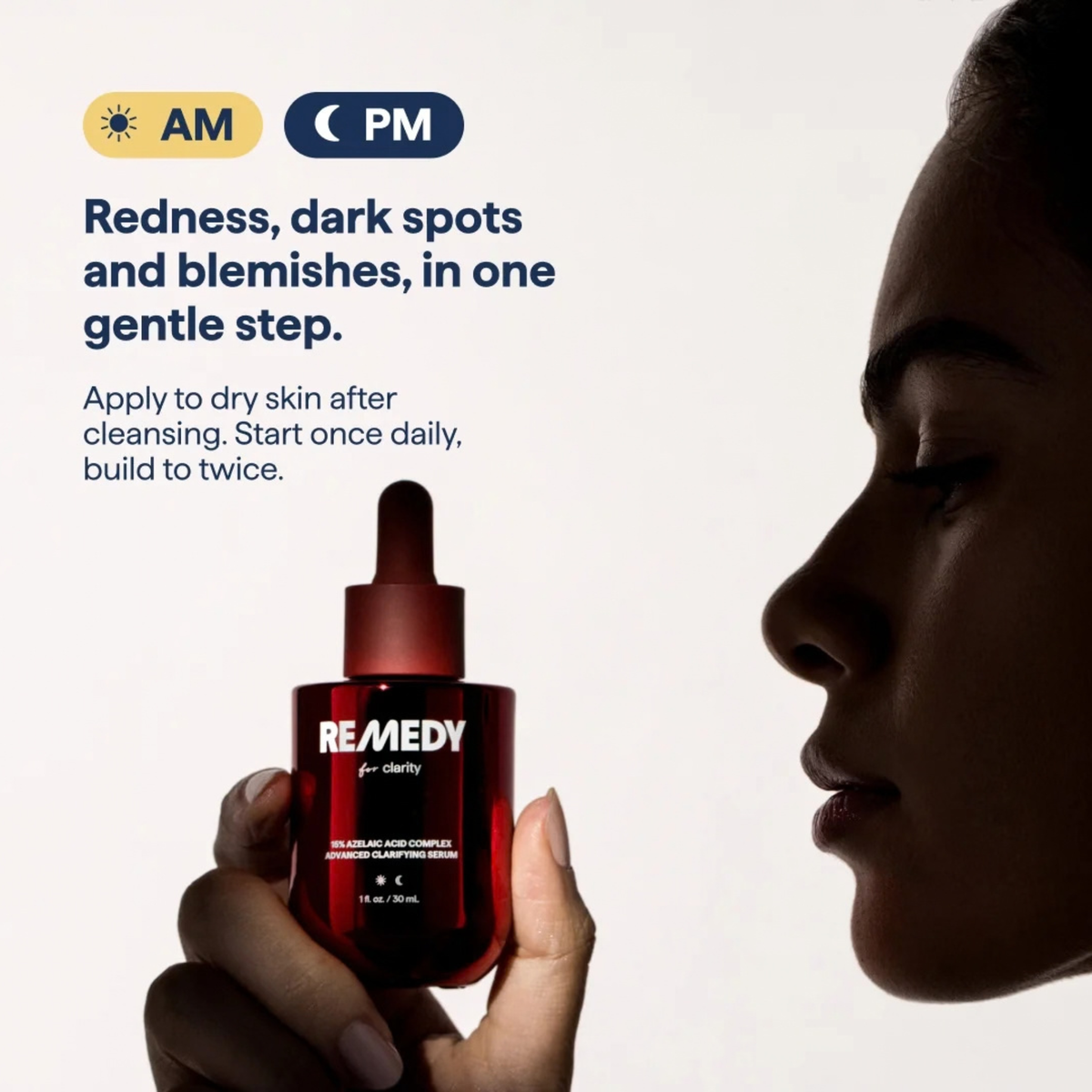 Remedy 15% Azelaic Acid Complex serum, fragrance free and layers under moisturiser and SPF