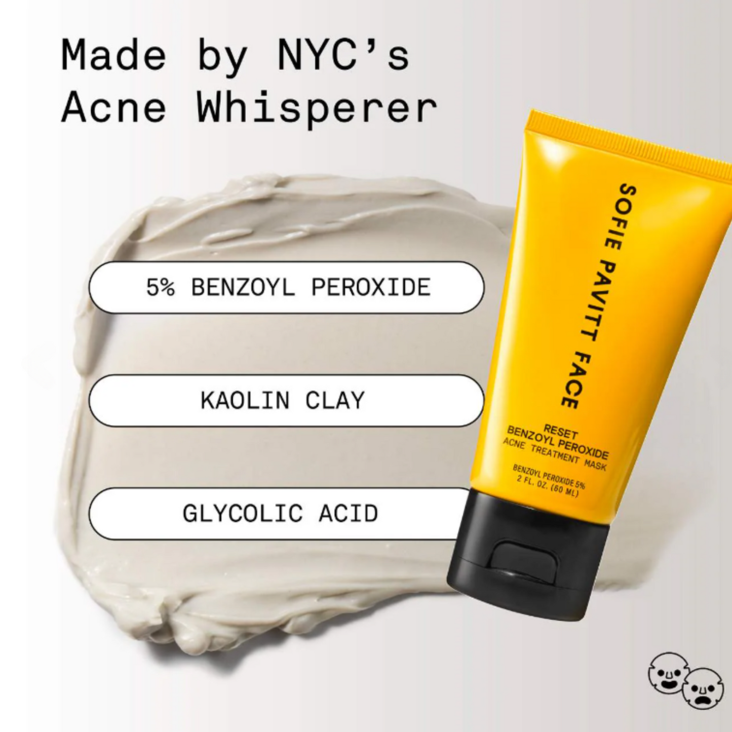 SOFIE PAVITT FACE - Reset Benzoyl Peroxide Acne Treatment Mask