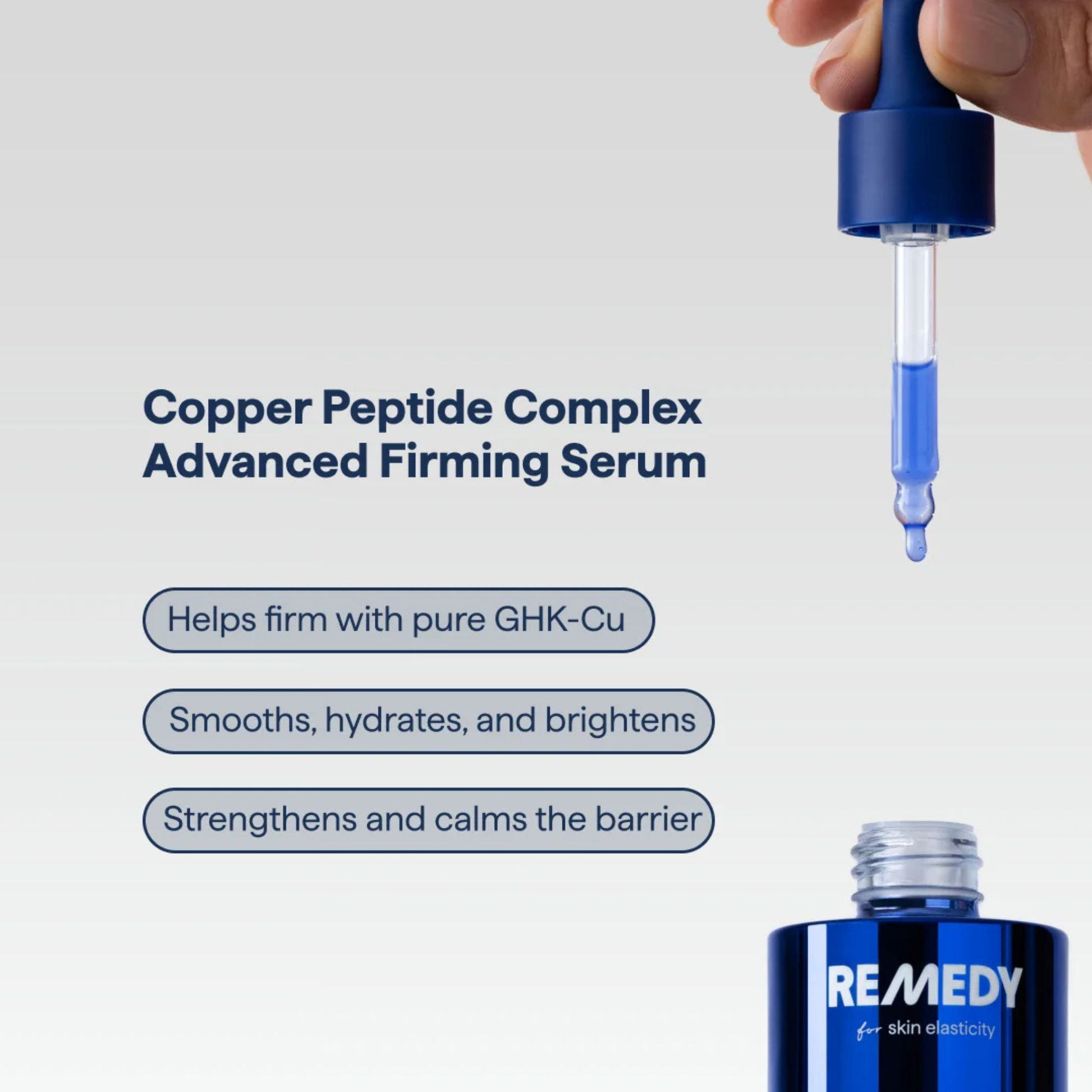 Remedy by Dr Shah Copper Peptide Complex firming serum bottle