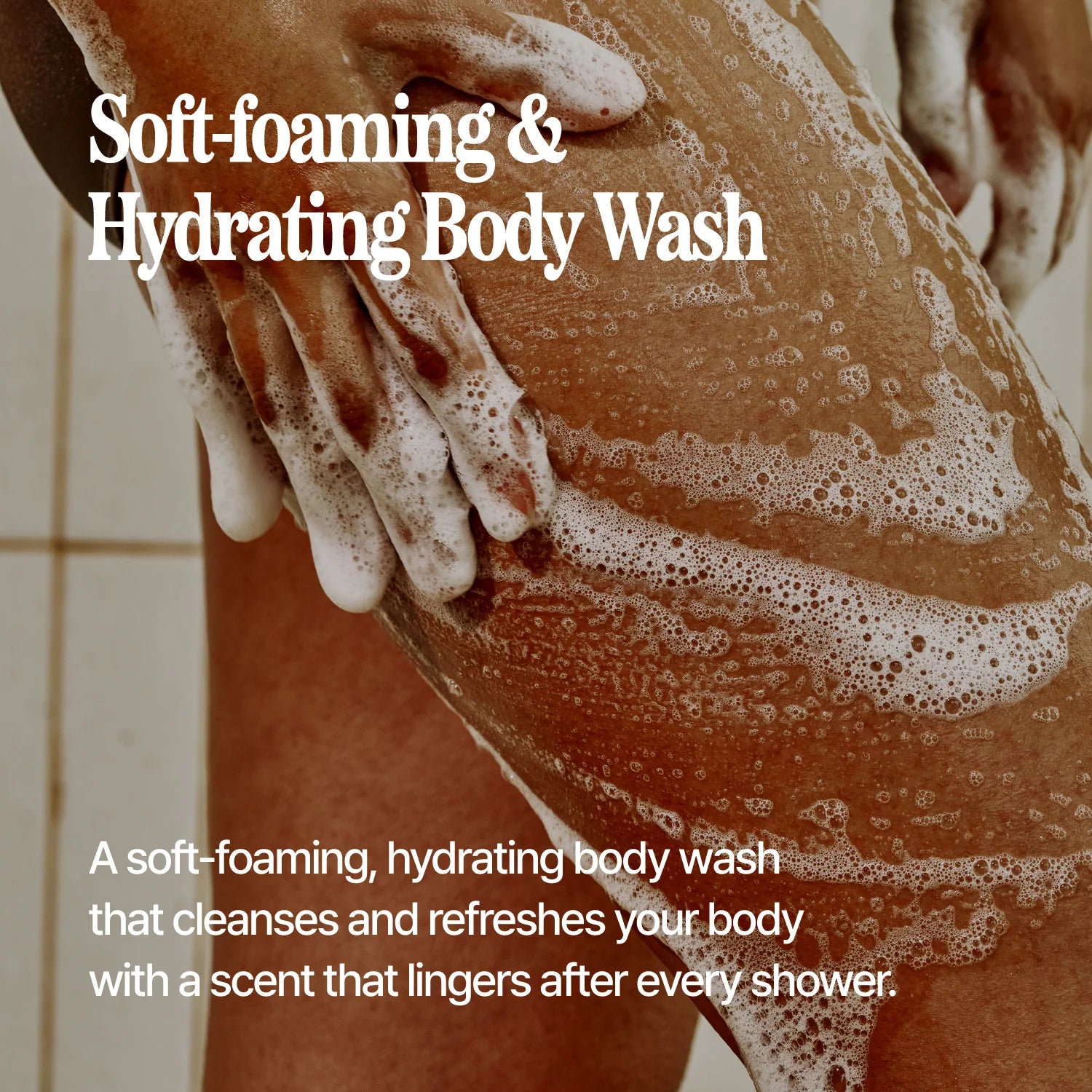 Knock Mellow Body Wash in Caramelt brown pump bottle