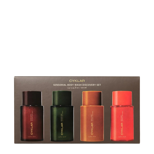 CYKLAR Sensorial Body Wash Discovery Set of four travel size bottles