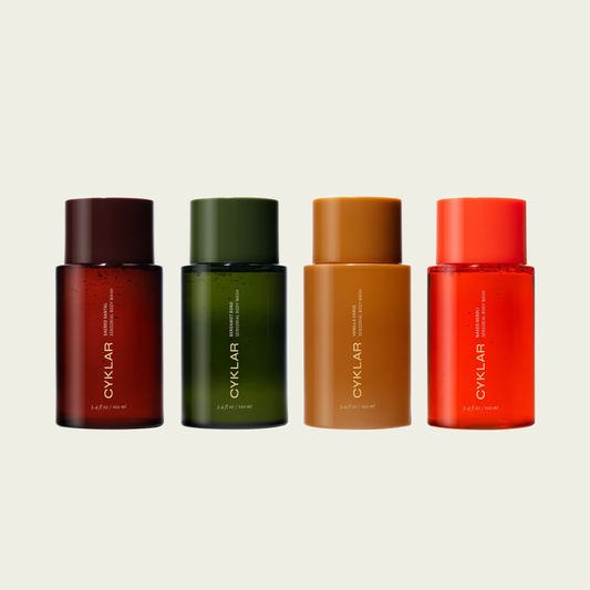 CYKLAR Sensorial Body Wash Discovery Set of four travel size bottles