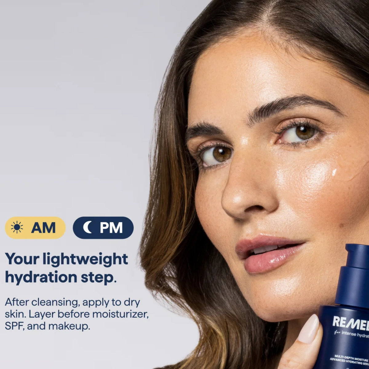 Remedy by Dr Shah Multi-Depth Moisture advanced hydrating serum bottle