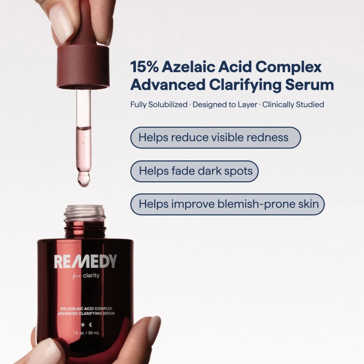 Remedy 15% Azelaic Acid Complex serum for blemishes, redness and dark spots