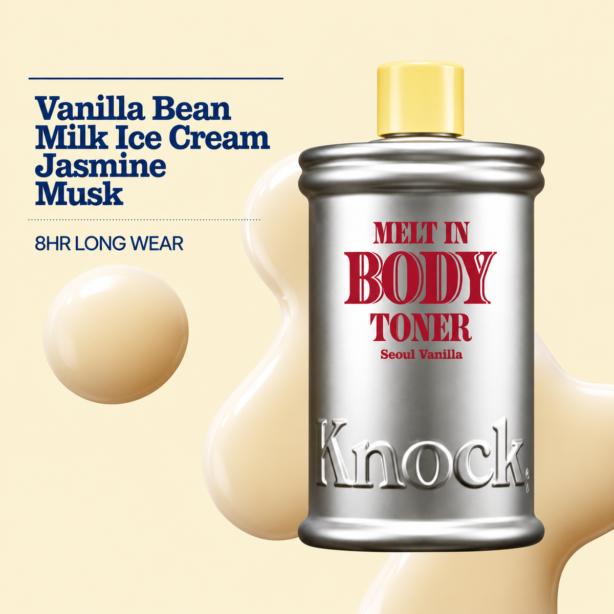 Knock Melt In Body Toner milky texture