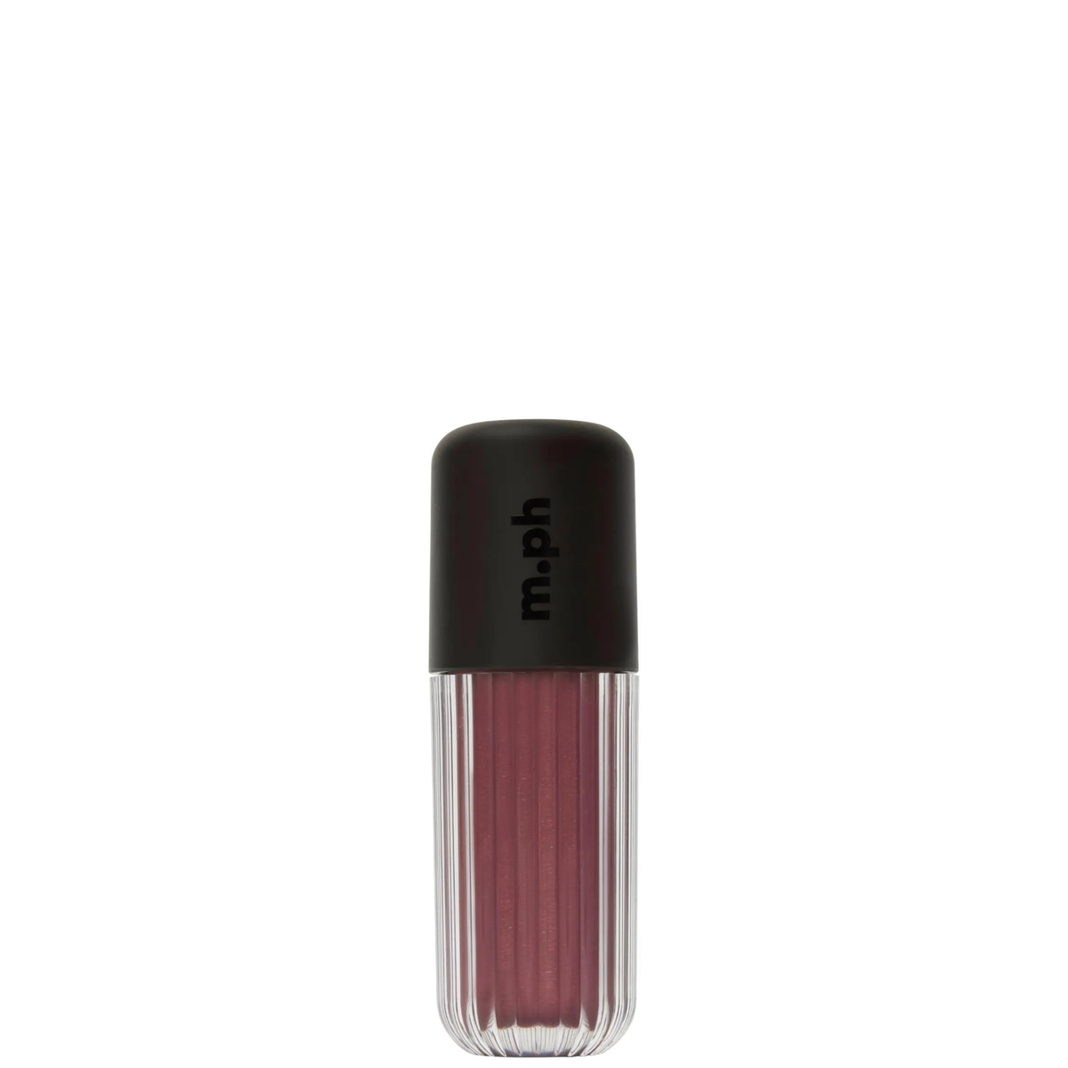 m.ph by Mary Phillips Top Coat hydrating lip gloss in a ribbed clear tube