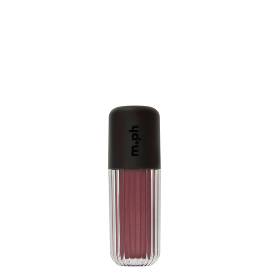 m.ph by Mary Phillips Top Coat hydrating lip gloss in a ribbed clear tube