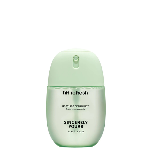 Sincerely Yours Hit Refresh soothing serum mist green bottle