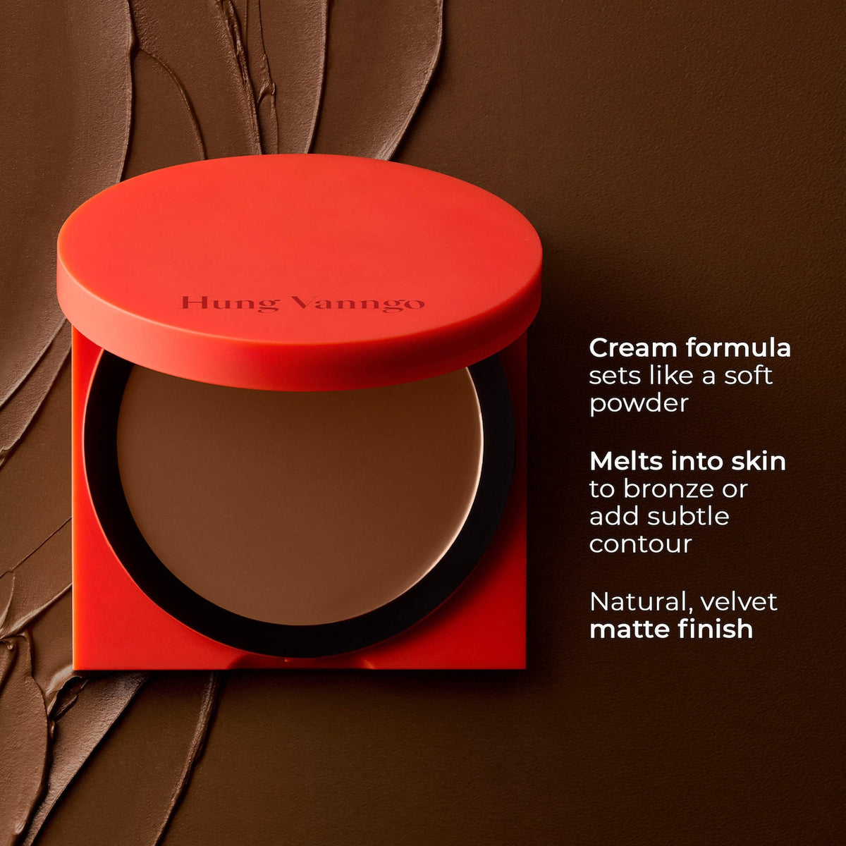 Hung Vanngo Beauty Tansculpt bronzing contour balm compact in a red case